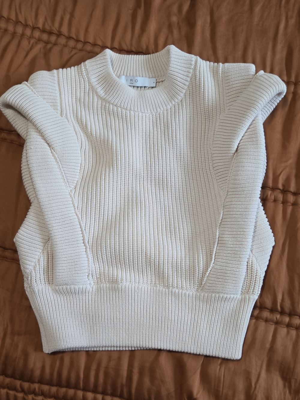 IRO Paris Off-White Ribbed Nash Sweater Vest